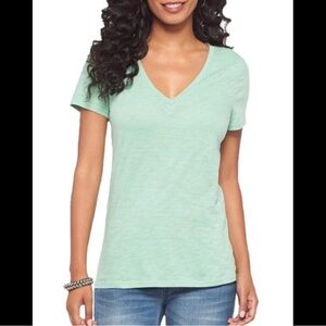 Merona joyful mint v neck shirt nwt